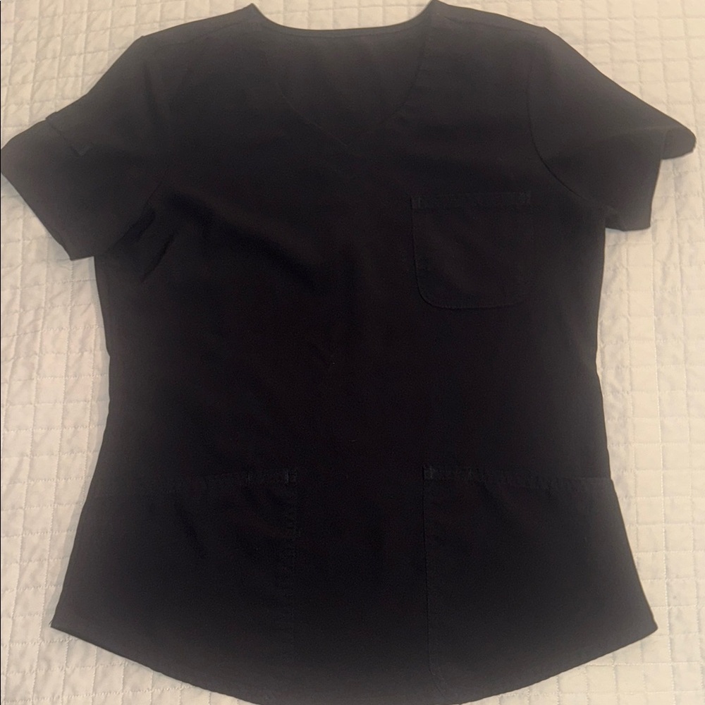 Classic Black Women's Scrub Top